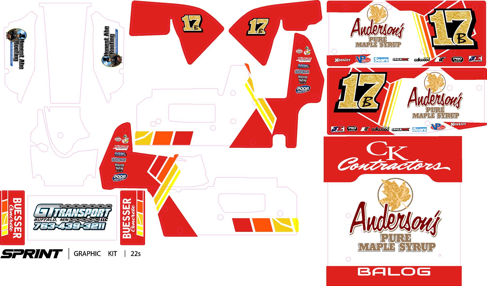 Balog 17b losi sprint car wrap